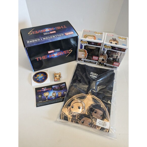 Marvel Collector Corps Funko Pop Goose W/ Flerkittens 1266 & Captain Marvel 1265 - Picture 1 of 8